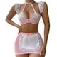 thumbnail image 1 of Gibobby Conjunto de lencería de encaje Día de San Valentín Día de San Valentín Ropa interior divertida para mujer Sujetador de encaje sexy para mujer Conjunto de ropa int(Rosa, M), 1 of 5