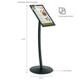 thumbnail image 2 of M&T Displays Simplistic Curved Menu Board 11x17 inch Anthracite Gray Pedestal Sign Holder Floor Standing Aluminum Front Loading Easy Open Poster Advertisement Sign Holder for Restaurant Cafe Hotel, 2 of 7