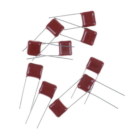 

10pcs CBB 104J 630V 100NF 0.1UF P10mm Metallized Film Capacitor