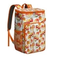 thumbnail image 1 of Bright Lemon Print Insulated Backpack Cooler, Leakproof Lunch Bag for Tropical Getaways and Road Trips, 1 of 5