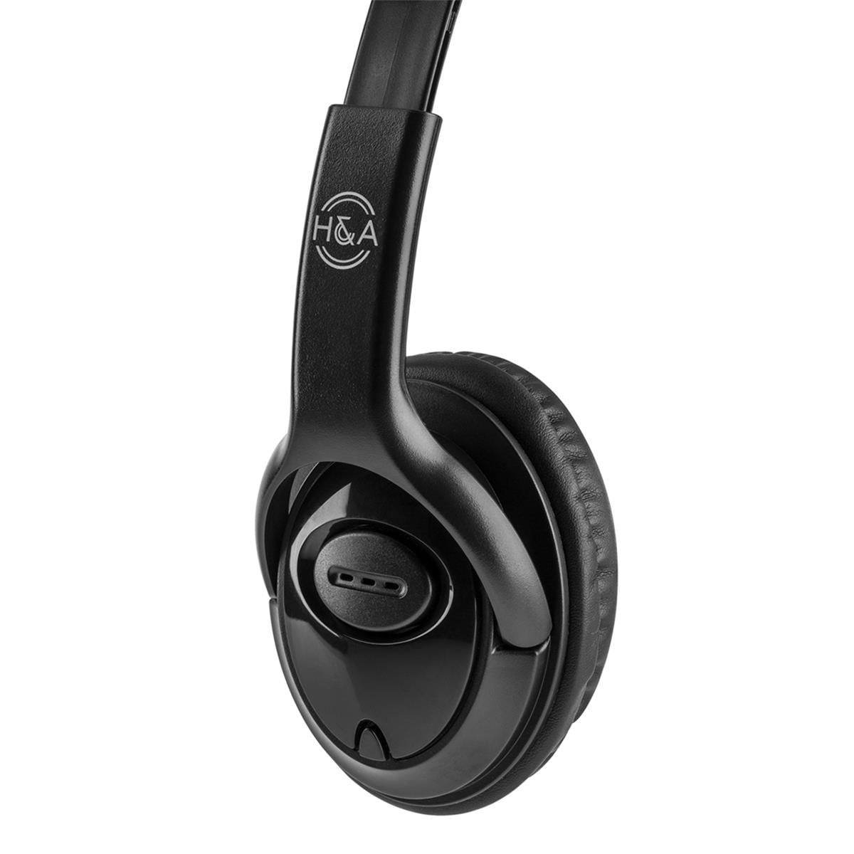 Adorama LX-USB05 USB Wired Headset with Microphone 6- Pack with In-Line Controls Professional Business Headphones VoIP Phone Computer Call Center Office
