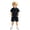 j-413Black120, variant on HAYIMI Toddler Boys Girls Short Sleeve Summer Casual Gentleman Tops Solid Color Shirts T Shirt Shorts Outfit Sets Relaxed Fit Clothes Sets