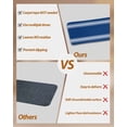 thumbnail image 3 of Stair Treads for Wooden Steps, Blue Striped Peel and Stick Stair Treads with Reusable Adhesive, Farmhouse Blue White Stripes Non Slip Indoor Stairs Runner Rugs Mats for Elders Dogs 8"x30" 7PCS, 3 of 7