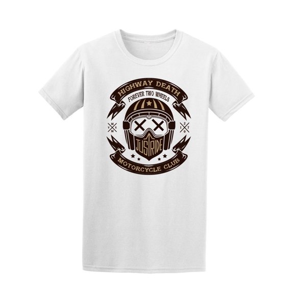 Motorcycle Club Helmet Illustration Tee Men's -Image by Shutterstock
