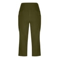 thumbnail image 6 of UJNDER Women's Lightweight 3/4 Trousers Casual Loose Fit Plain Yoga Pants with Pockets Soft Comfortable Fabric Sports Trousers Green XXXL, 6 of 6