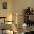 thumbnail image 3 of Vintiquewise Nine Branch Electric Chabad Judaica Chanukah Menorah Gold, 3 of 8