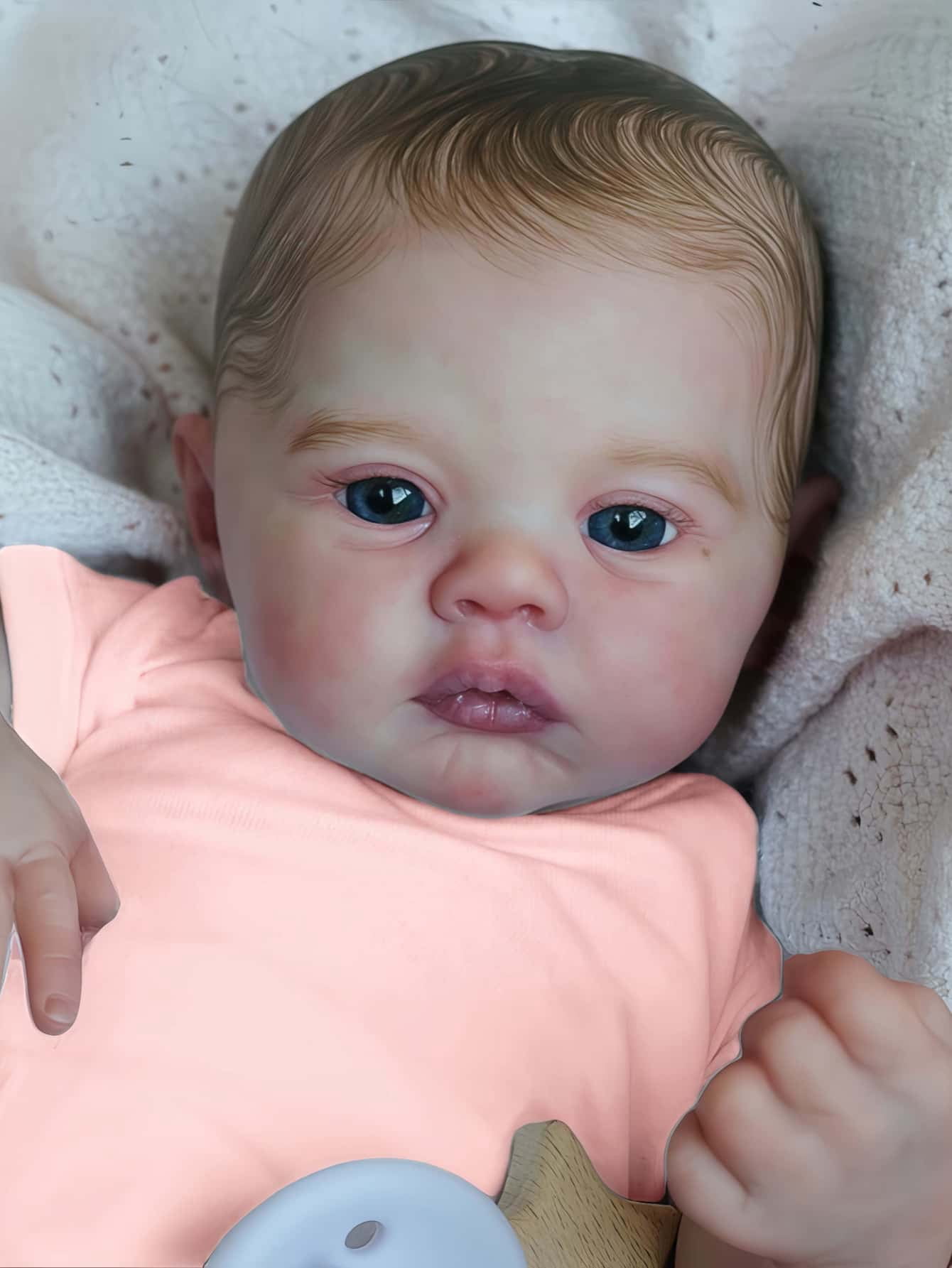 Adorable 18-Inch Reborn Baby Doll - Realistic Details, Handmade Look, Cuddly & Poseable - Perfect for Collectors & Gifts