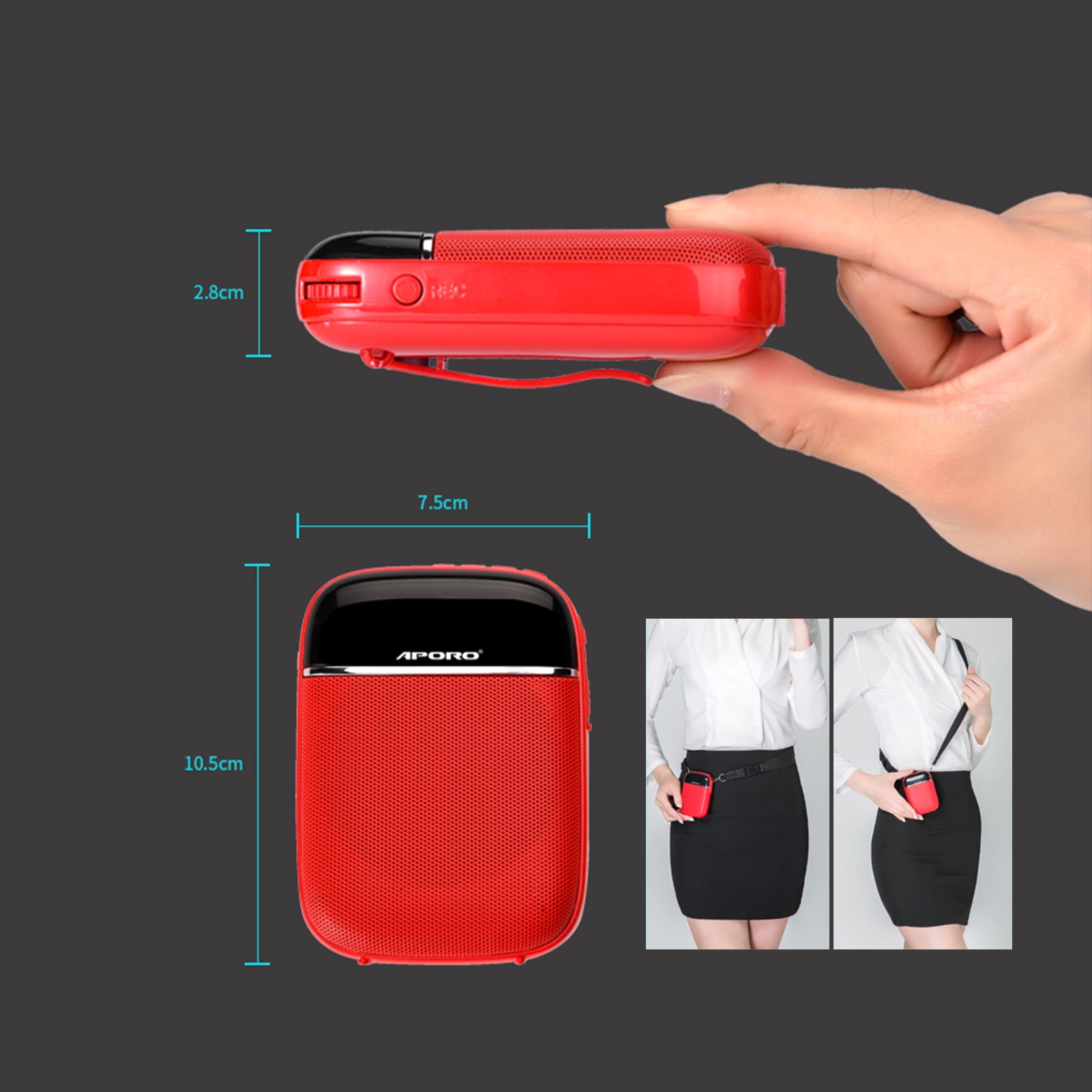 Amplifier,Amplifier With Wired Portable Voice Amplifier Waistband Bt Support Wired Headset Tf Tour Support Waistband Bt Support Bt Tf Headset Amplifier Wired Waistband Bt