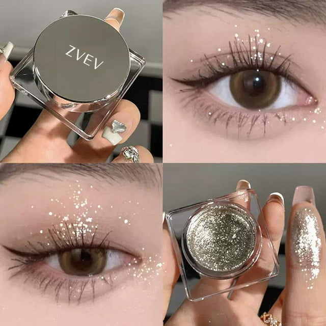 Monochrome Eyeshadow Glitter Sequin Shiny Convenient Eyeshadow Palette