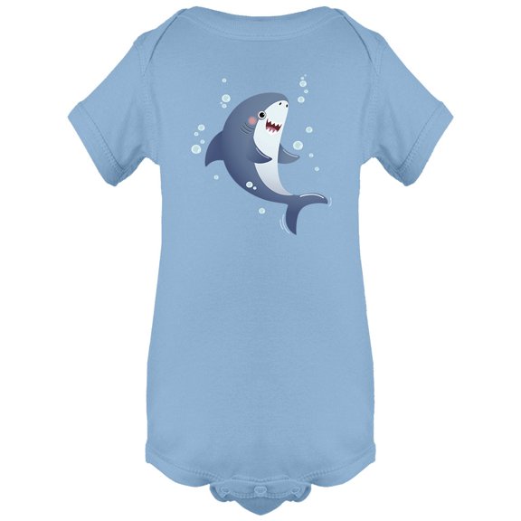 Cute Shark In The Deep Water Bodysuit Infant -Image by Shutterstock, 6 Months