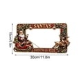 thumbnail image 4 of Fmbmuo Christmas License Plate Frame, Metal Car Tag Holder with Santa Snowman Reindeer, Rustproof Aluminum License Plate Cover for Men Women Cars, 4 of 4