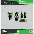 thumbnail image 3 of Kalair GFX Graphics Kit for Kawasaki KX250 POLISPORT RESTYLE (2003-2008) Spear Series, 3 of 5