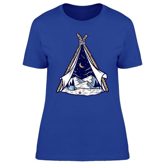Mountain And Tent  T-Shirt Women -Image by Shutterstock, Female 3X-Large