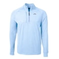 thumbnail image 2 of Men's Cutter & Buck  Heather Powder Blue Los Angeles Chargers  Adapt Eco Knit Quarter-Zip Pullover Top, 2 of 3