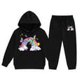 thumbnail image 4 of Girls Outfit Sets Toddler Boy Girl Long Sleeve Cute Print Warm Hoodie Sweatpant Kids Outfits Sweat Suit,2-13Y, 4 of 4