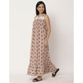 thumbnail image 2 of Moomaya Sleepwear, Sleeveless Long Nightdress Printed Square Neck Nightgown Maxi, 2 of 9