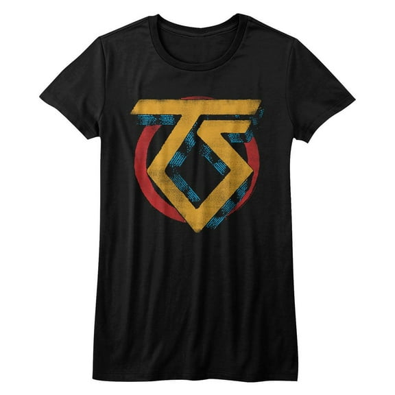 Twisted Sister Vintage TS Logo Black Junior Women's T-Shirt
