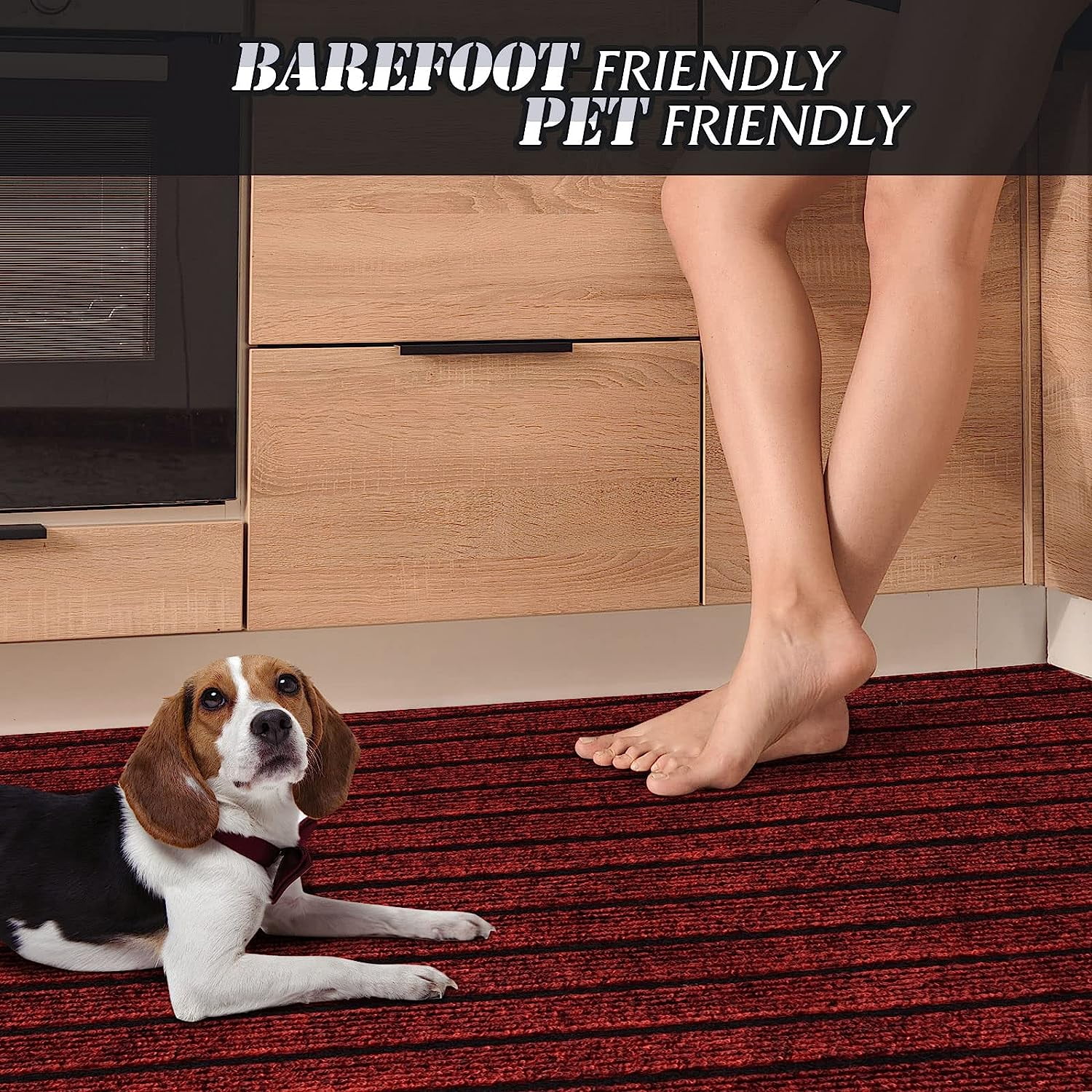 Dean Pet Friendly Park Avenue Taupe Premium 2' x 6' Carpet Mat/Runner Rug