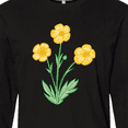 thumbnail image 4 of Inktastic Yellow Buttercup Flowers Long Sleeve T-Shirt, 4 of 5