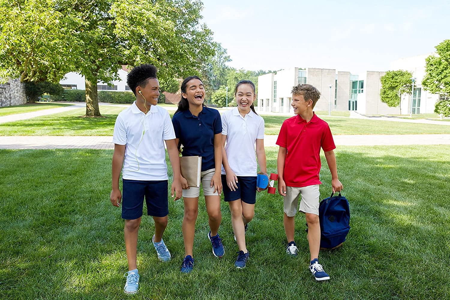 French Toast Boys 4-20 School Uniform Short Sleeve Stretch Moisture Wicking Polo Shirt