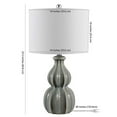 thumbnail image 5 of Safavieh Lighting Collection Wade Grey Double Gourd Ceramic 25-inch Bedroom Living Room Home Office Desk Nightstand Table Lamp (LED Bulb Included), 5 of 5