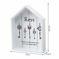 thumbnail image 2 of Key Box Modern Style House Shape Wooden Key Wall Hanging Storage Box Jewellery Box, 2 of 6