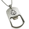 thumbnail image 1 of Stainless Steel Nautical Heart Anchor Engraved Bottle Opener Dog Tag Pendant Necklace, 1 of 1
