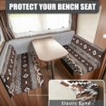thumbnail image 2 of Yuyamidu Aztec Tribal RV Dinette Cushion Covers Leopard Print RV Seat Covers Stretch Camper Cushion Slipcover 1 Pcs Bench Cover 1 Pcs Backrest Cover Christmas Decor, 2 of 7