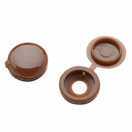 

Screw Cap for Wall Furniture Decorative Nuts Cover Fold Snap Protective Cap Hardware Screw Cover 200Pcs(Brown)