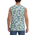 thumbnail image 4 of Haiem Men's Floral Print Tank Tops Summer Sleeveless Cut Off Workout T-Shirts Fitness Vest Athletic Undershirts-Medium, 4 of 8