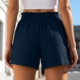 thumbnail image 5 of Guitiannn High Waisted Casual Summer Shorts for Elastic Comfort Loose Fit Solid Color Straight Leg Shorts Women's Shorts Athletic Long Chub Rub Shorts for Women Women Athletic Shorts Twill Shorts, 5 of 6