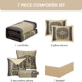 thumbnail image 4 of Nanshing  Prince 7 Piece Elegant Medallion Comforter Set Black Gold California King, 4 of 5