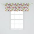 thumbnail image 2 of Ambesonne Train Window Valance, Railway Station Vivid Art, 54" X 18", Yellow Green Hot Pink, 2 of 3