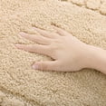 thumbnail image 5 of MeyJey Bathroom Rugs Set of 4 Piece, Bath Mats, Microfiber Non Slip Shaggy Ultra Soft Bathroom Runner with U Shaped Contour Toilet Mat for Bathroom, Shower Inside Floor, Beige, 5 of 15