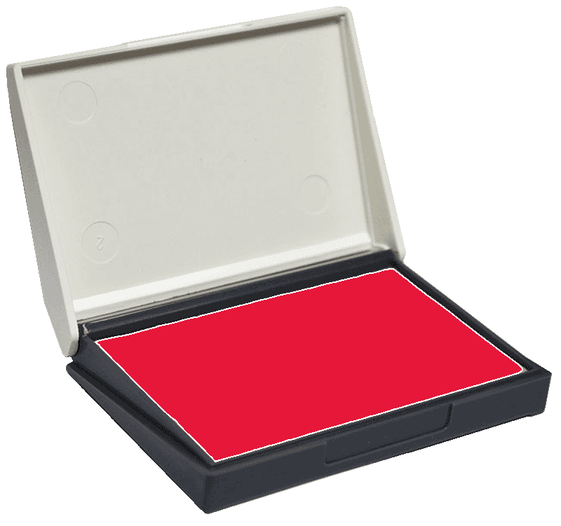 No.0 Stamp Pad, 2.25" x 3.5", Red