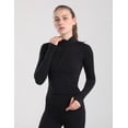 thumbnail image 4 of Chaqueta Locachy para mujer, ligera y elástica, para entrenamiento, color negro, XL, 4 of 7