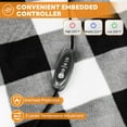 thumbnail image 5 of Loheer Heated Car Blanket, 12-Volt Electric Blanket for Car, Truck, SUV, RV, Portable Heated Throw for Camping, 3 Heat Settings, Grey Buffalo Plaid, 59" x 43”, 5 of 8