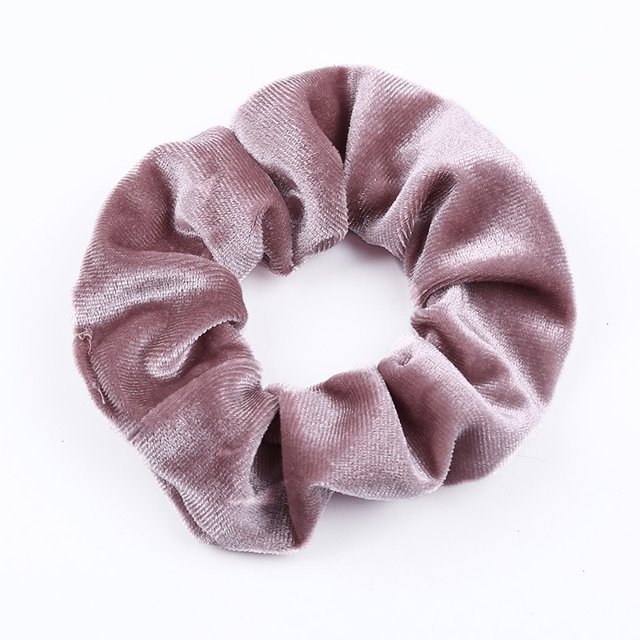 Anillo para el pelo de intestino grueso de cerdo de terciopelo europeo y americano, accesorio para el cabello, anillo para el pelo de felpa multicolor simple