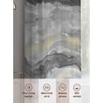 thumbnail image 6 of Abstract Grey Sheer Curtains 84 Inch Long 2 Panels, Gradient Beach Ocean Wave Oil Painting Light Filtering Rod Pocket Curtains, Sheer Voile Drapes for Living Room Bedroom, 52"x84", 6 of 8