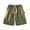 Green, variant on LADIGASU Men Versatile Solid Color Pocket Drawstring Elastic Waist Shorts