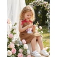 thumbnail image 6 of BemeyourBBs Toddler Baby Girls Thanksgiving Outfit Baby Girl Fall Thanksgiving Overall Dress Clothes Kids Turkey Embroidery Sleeveless Bows A-line Tank Dress 12 18 24 Months 2 3 4 5 Years, 6 of 9