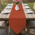 thumbnail image 6 of Rust Red Table Runner Linen Burlap Table Runner 72 Inches Long Rustic Farmhouse Solid Color Dresser Scarves for Kitchen Island Coffee Dining Room Party Wedding Banquet Holiday Decoration 16"x72", 6 of 8