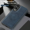thumbnail image 2 of Designed for Samsung Galaxy S25 Edge Magnetic Phone Case,Compatible with Mag-Safe,Heavy Duty Protection,PU Leather Shockproof Non-Slip Durable Rugged Ultra Slim Thin Fit Phone Case,Darkblue, 2 of 6