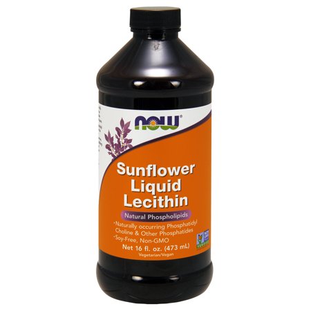 NOW Supplements, Sunflower Lecithin with naturally occurring Phosphatidyl Choline and Other Phosphatides, Liquid,