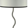 thumbnail image 3 of Benzara BM240916 Table Lamp with Curved Tubular Body & Round Base, Silver, 3 of 5