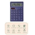 thumbnail image 3 of Office Desk Calculator 12 Digits with Solar Power and Easy to Read HD LCD Display, Big Buttons, for Financial Affairs,Home, Office, School, Class and Business,with Battery, 3 of 6