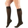 thumbnail image 3 of Women's Trouser Socks, Dress Style, Cable Pattern: 15-20 mmHg, Brown, X-Large, 3 of 7