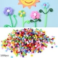 thumbnail image 2 of Bottone 1000Pcs Soft Round Fluffy Craft PomPoms Mixed Color Pom Poms 10mm DIY Craft, 2 of 7