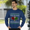 thumbnail image 3 of Ugly Christmas Sweater, Christmas Sweatshirt, Deck the Halls with Pickleballs Ugly Christmas Sweater, Pickleball Christmas Sweater, Funny Xmas Gift for Pickleball Lovers, 3 of 5