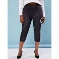thumbnail image 3 of Talla grande Notas de música Imprimir Leggings Capri Rosegal Leggings de talla grande, 3 of 5